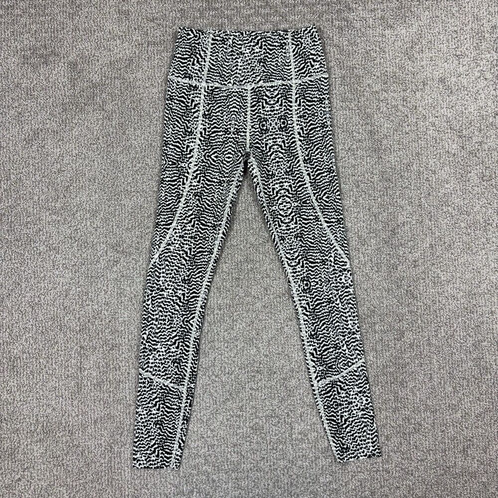 Varley Leggings Womens XS Black Print Ankle Yoga Running Activewear Athleisure